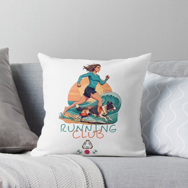 Item preview, Run Club: Sunset Beach Jog with Border Collie designed and sold by m-yoga-store.