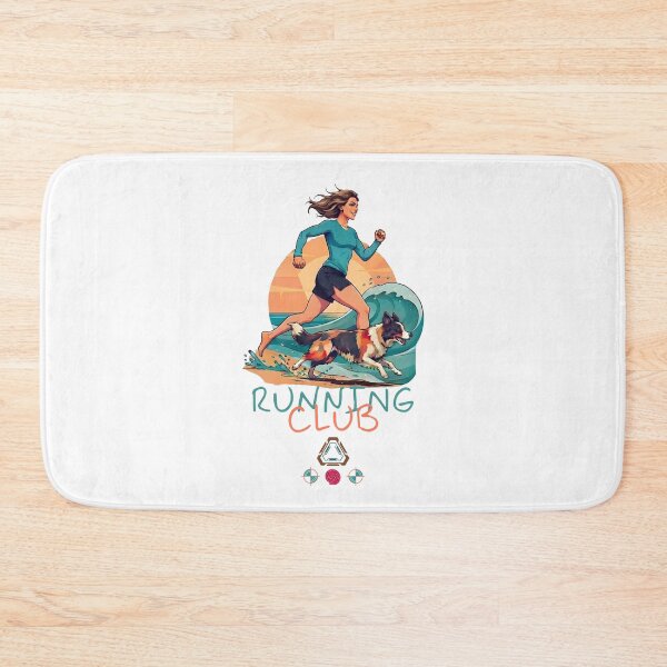 Item preview, Run Club: Sunset Beach Jog with Border Collie designed and sold by Whimsy Trail Co.