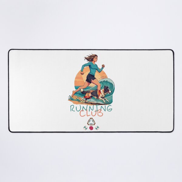 Item preview, Run Club: Sunset Beach Jog with Border Collie designed and sold by m-yoga-store.