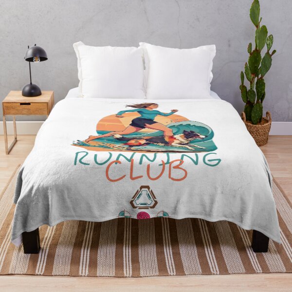 Item preview, Run Club: Sunset Beach Jog with Border Collie designed and sold by m-yoga-store.