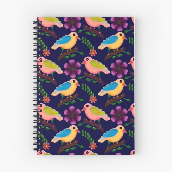 Item preview, Colorful Bird Floral Seamless Pattern | Hand Drawn Songbirds & Flowers | Whimsical Botanical Nature Print designed and sold by HopeAndHustle.