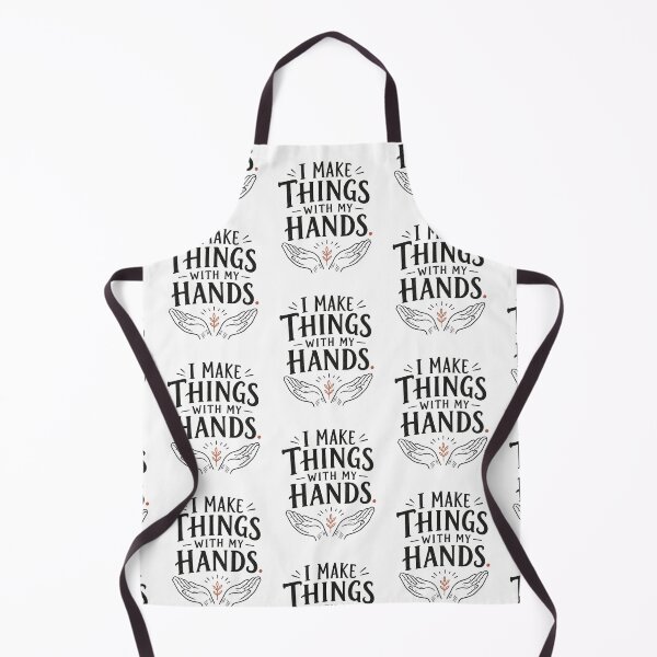 Item preview, I Make Things With My Hands Retro Hand Lettered Quote Craft Lover Design designed and sold by The Junto Shop.