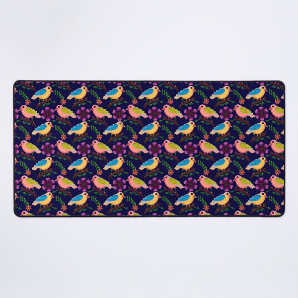 Item preview, Colorful Bird Floral Seamless Pattern | Hand Drawn Songbirds & Flowers | Whimsical Botanical Nature Print designed and sold by HopeAndHustle.