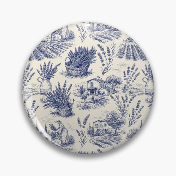 Item preview, Lavender French Toile Provencal Seamless Pattern designed and sold by Inkworksbyshery.