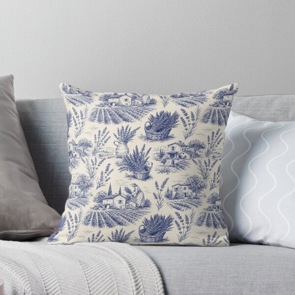 Item preview, Lavender French Toile Provencal Seamless Pattern designed and sold by Inkworksbyshery.