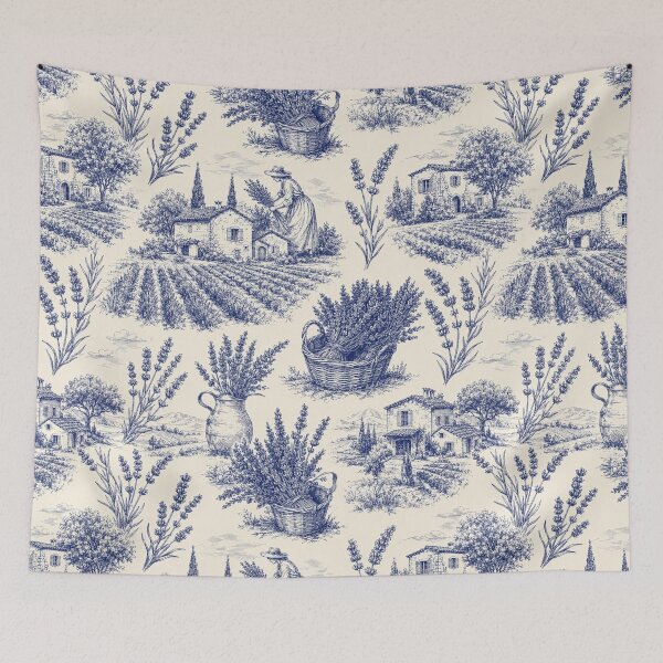 Item preview, Lavender French Toile Provencal Seamless Pattern designed and sold by Inkworksbyshery.