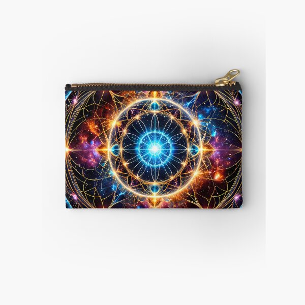 Item preview, Futuristic Electric Glow Mandala Neon Portal Wide designed and sold by CuteSlothWorld.