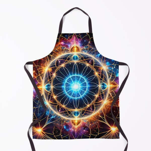 Item preview, Futuristic Electric Glow Mandala Neon Portal Wide designed and sold by CuteSlothWorld.