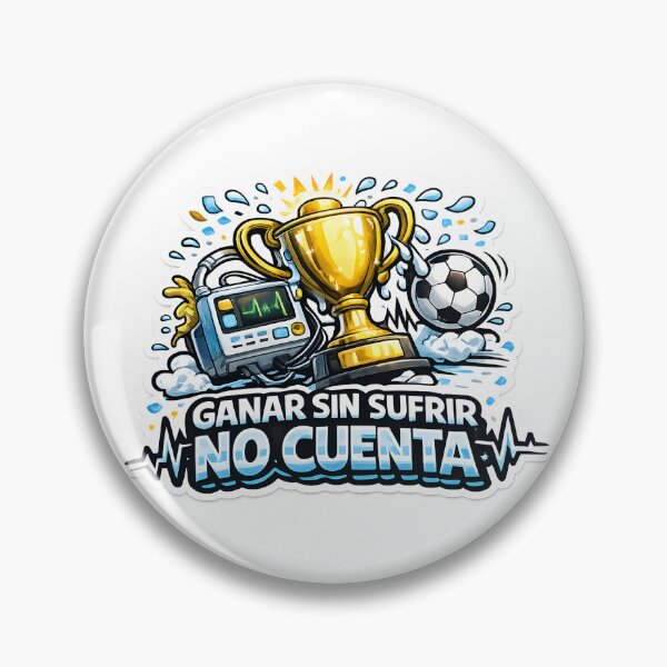 Item preview, Ganar Sin Sufrir No Cuenta - Humor del fútbol argentino Pegatina designed and sold by KawaiiOrbit.
