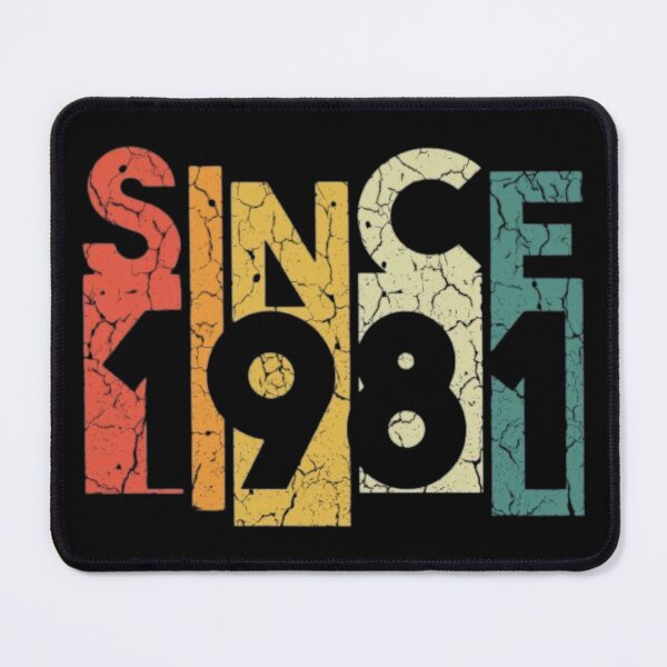 Item preview, Since 1981 Vintage Bold Typography T-Shirt | Colorful Retro Birthday Design designed and sold by RajDeals.