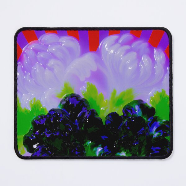 Item preview, Psychedelic Black Flowers Beneath Neon Rays designed and sold by bubblegoth.