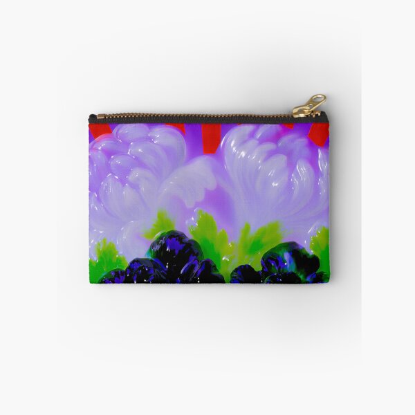 Item preview, Psychedelic Black Flowers Beneath Neon Rays designed and sold by bubblegoth.