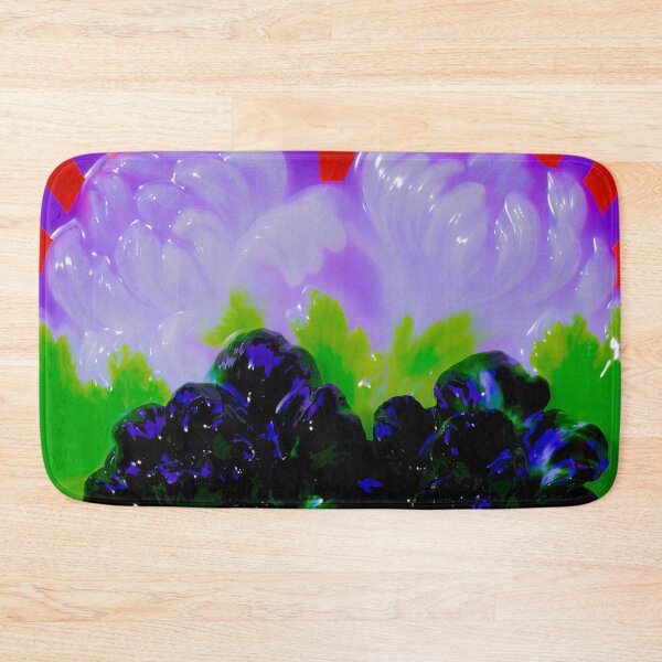 Item preview, Psychedelic Black Flowers Beneath Neon Rays designed and sold by bubblegoth.