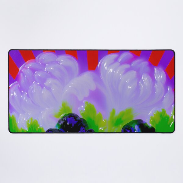 Item preview, Psychedelic Black Flowers Beneath Neon Rays designed and sold by bubblegoth.
