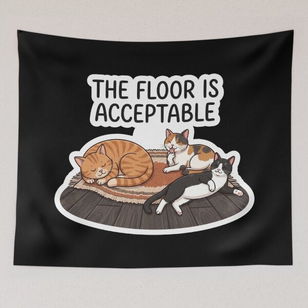 Item preview, The Floor Is Acceptable Cute Cats designed and sold by Owcomm.