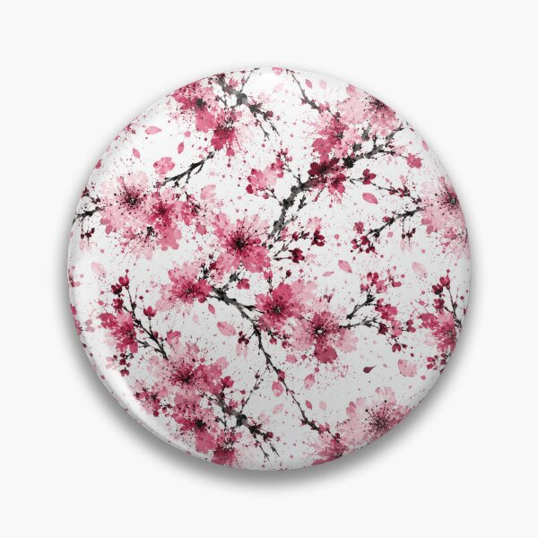 Item preview, Cherry Blossom Splatter Watercolor Expressive Seamless Pattern designed and sold by Inkworksbyshery.