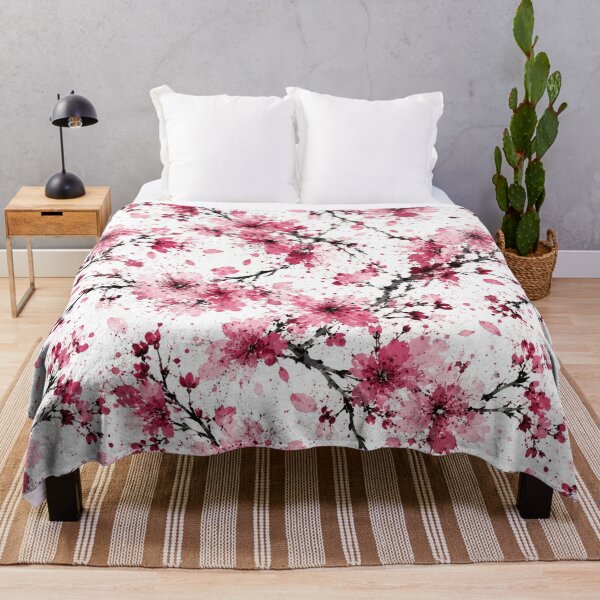 Item preview, Cherry Blossom Splatter Watercolor Expressive Seamless Pattern designed and sold by Inkworksbyshery.