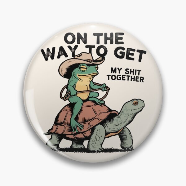 Item preview, Funny Cowboy Frog Riding A Turtle - On The Way To Get My Shit Together designed and sold by legendaryskins.