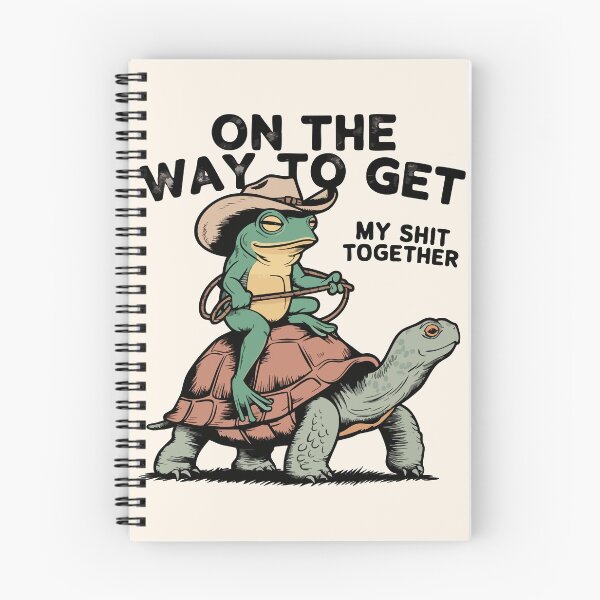 Item preview, Funny Cowboy Frog Riding A Turtle - On The Way To Get My Shit Together designed and sold by legendaryskins.