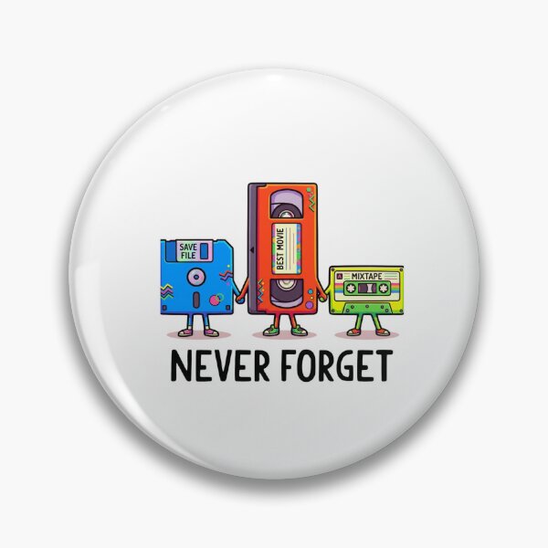 Item preview, Never Forget Retro 90s Tech Illustration designed and sold by Macias123.