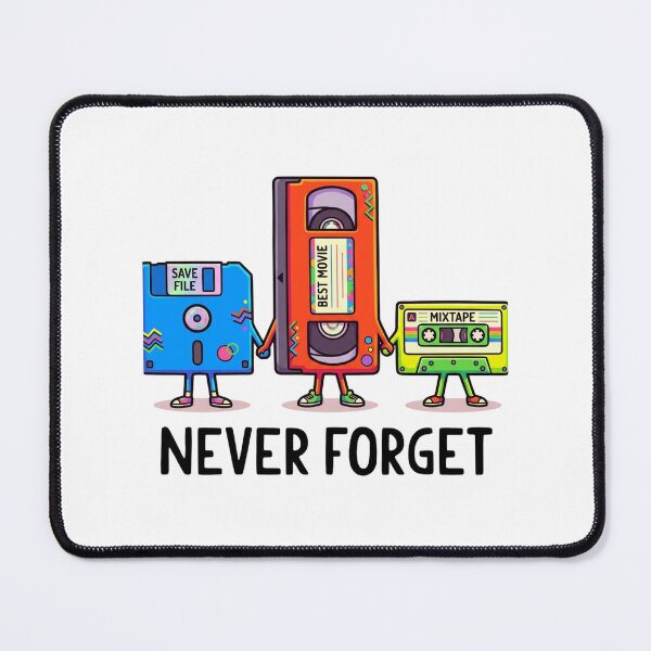 Item preview, Never Forget Retro 90s Tech Illustration designed and sold by Macias123.