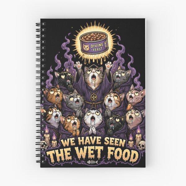 Item preview, We Have Seen the Wet Food | Creepy Cat Cult Horror Design designed and sold by Sonic Nova Studios.
