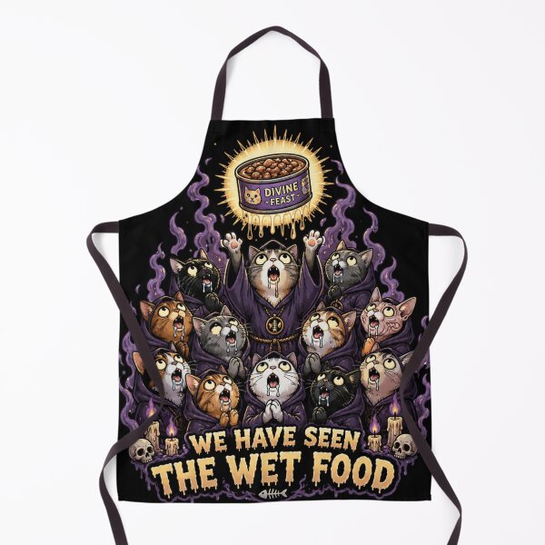 Item preview, We Have Seen the Wet Food | Creepy Cat Cult Horror Design designed and sold by Sonic Nova Studios.