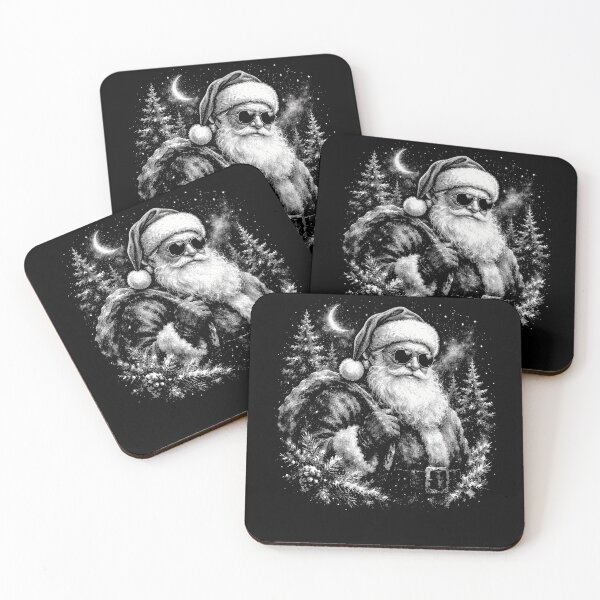 Item preview, Santa Claus Retro Christmas Winter Forest Graphic Xmas Art designed and sold by BornBorn.