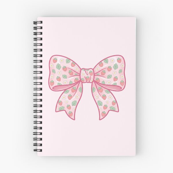 Item preview, Cute Pink Strawberry Daisy Coquette Bow Sticker – Girly Cottagecore Hair Bow Design designed and sold by ethnicdigital.
