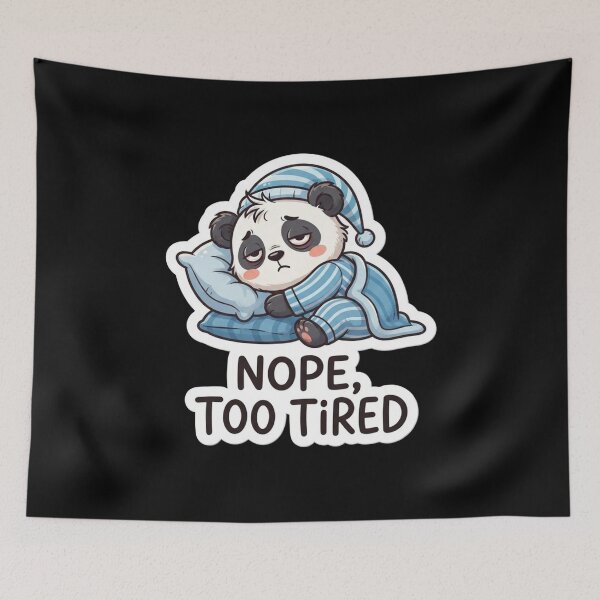 Item preview, Cute Sleepy Panda In Pajamas Cartoon designed and sold by Owcomm.