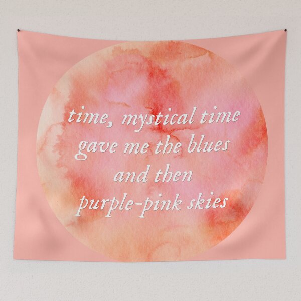 Item preview, time, mystical time, invisible string  - water colors, purple pink skies folklore designed and sold by taylorvinyls.