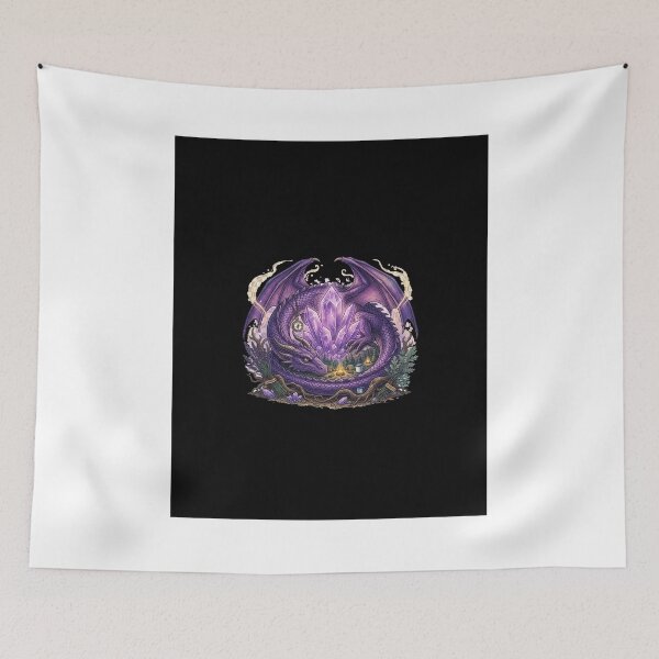 Item preview, Purple Crystal Dragon Fantasy Illustration designed and sold by GrzywaM.