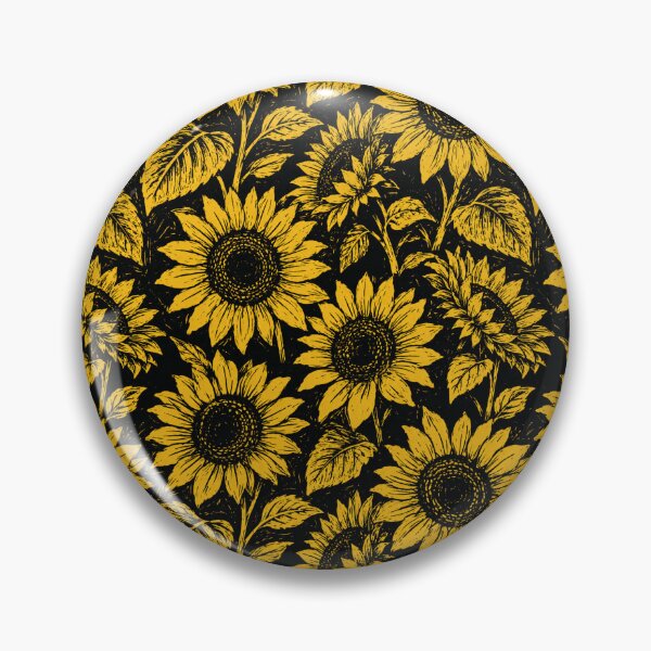 Item preview, Sunflower Linocut Bold Print Graphic Seamless Pattern designed and sold by Inkworksbyshery.