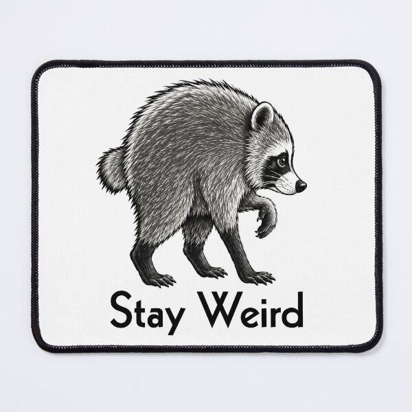 Item preview, Stay Weird Jimothy Raccoon designed and sold by CoquetteGoose.