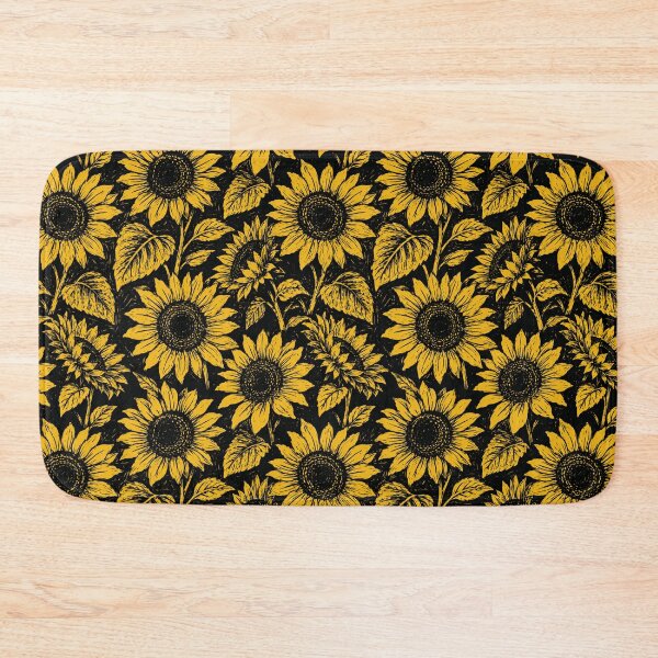 Item preview, Sunflower Linocut Bold Print Graphic Seamless Pattern designed and sold by Inkworksbyshery.