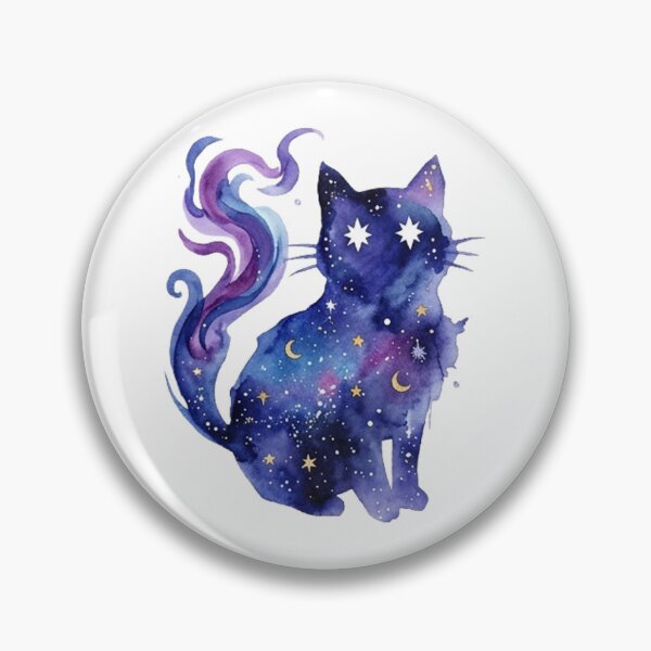 Item preview, Celestial Celestial Cosmic Watercolor Galaxy Cat designed and sold by CatstheticShop1.