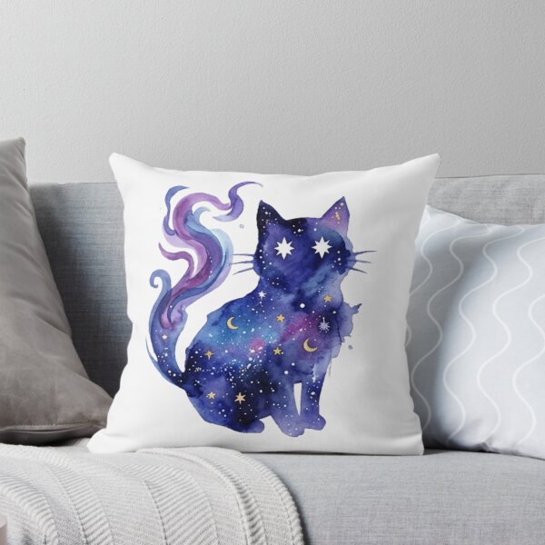 Item preview, Celestial Celestial Cosmic Watercolor Galaxy Cat designed and sold by CatstheticShop1.