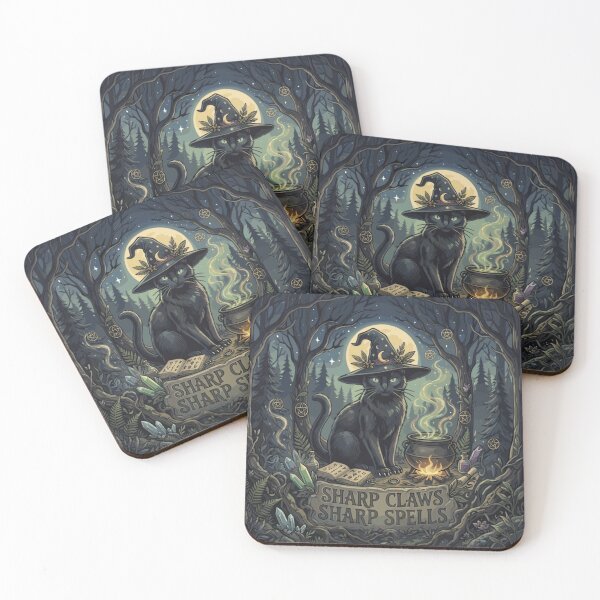 Item preview, Sharp Claws, Sharp Spells Black Cat Witch designed and sold by Mousy-Art.
