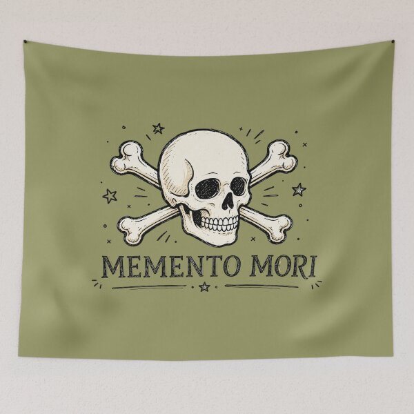 Item preview, Memento Mori: Vintage Skull & Bones Engraving designed and sold by 63Hotpeppers.