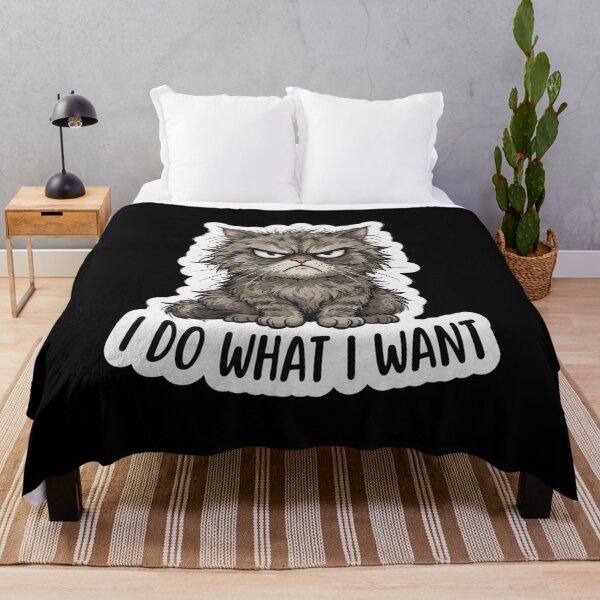 Item preview, Grumpy Fluffy Cat I Do What I Want designed and sold by Owcomm.