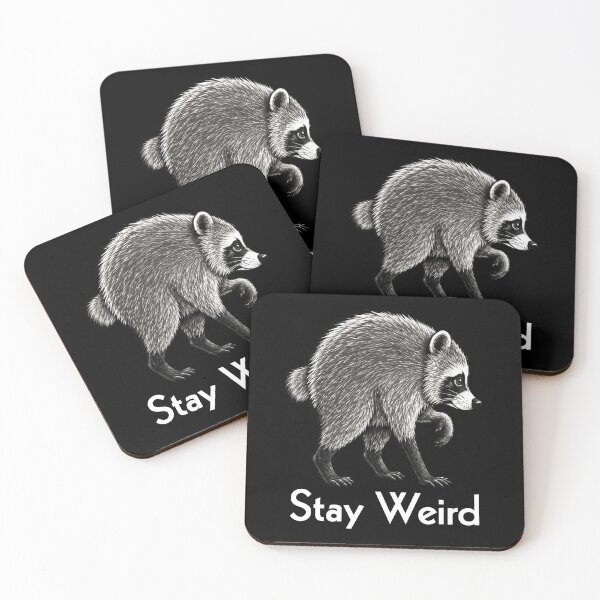 Item preview, Stay Weird Jimothy Raccoon designed and sold by CoquetteGoose.