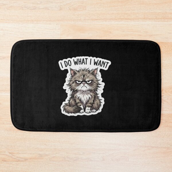 Item preview, Grumpy Fluffy Cat I Do Want designed and sold by Owcomm.