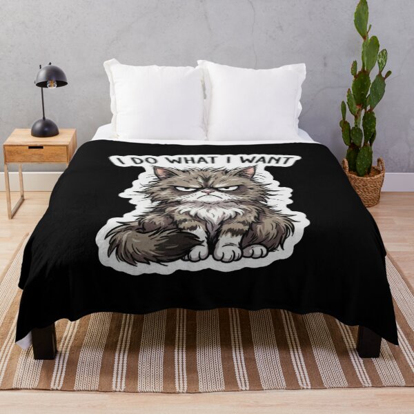 Item preview, Grumpy Fluffy Cat I Do Want designed and sold by Owcomm.