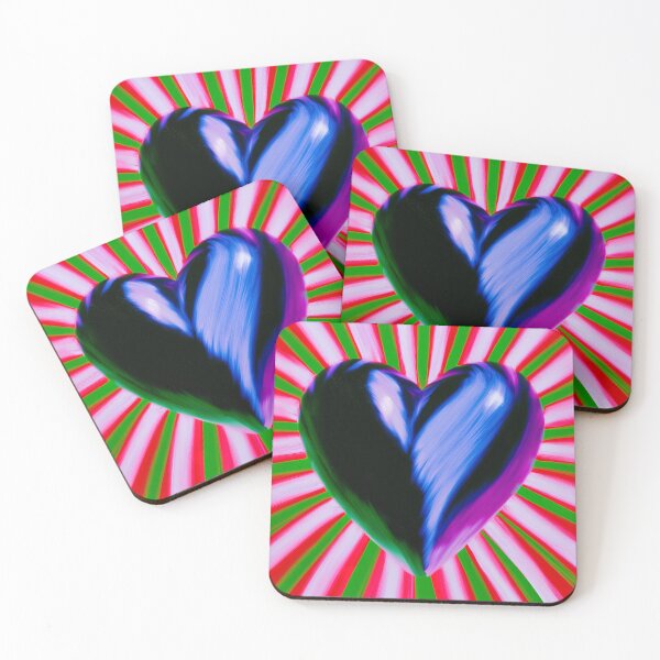 Item preview, Neon Black Heart Radiant Sunburst designed and sold by bubblegoth.