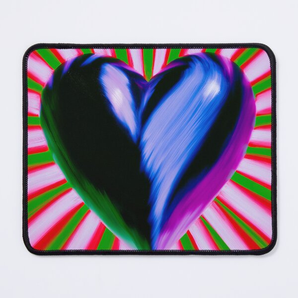 Item preview, Neon Black Heart Radiant Sunburst designed and sold by bubblegoth.