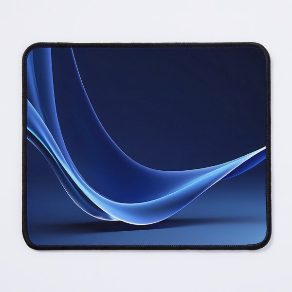 Item preview, Midnight Blue Metallic Fluid Waves Desk Mat designed and sold by CuteSlothWorld.