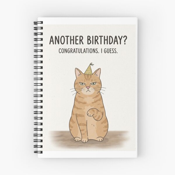 Item preview, Happy birthday  funny prank meme gift weird cat satire cats kitten designed and sold by CheeseBlueprint.