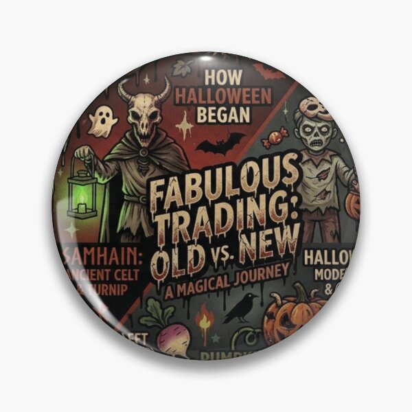 Item preview, History of Halloween Sticker | Samhain vs Modern Halloween Pumpkin Horror Decal designed and sold by DesingScan.
