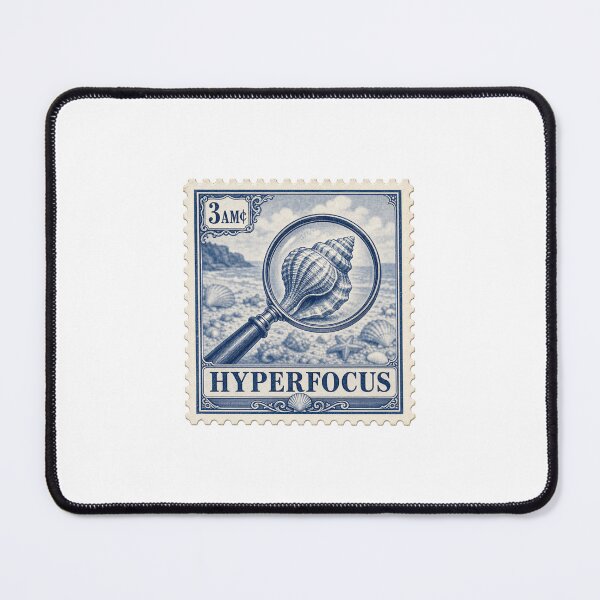 Item preview, Hyperfocus Vintage Postage Stamp Seashell Design designed and sold by lenalenspod.