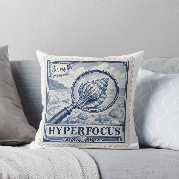 Item preview, Hyperfocus Vintage Postage Stamp Seashell Design designed and sold by lenalenspod.